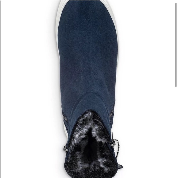 NWT J/SLIDES TRISTAN Navy Waterproof Suede Sneaker Boot - Picture 5 of 16